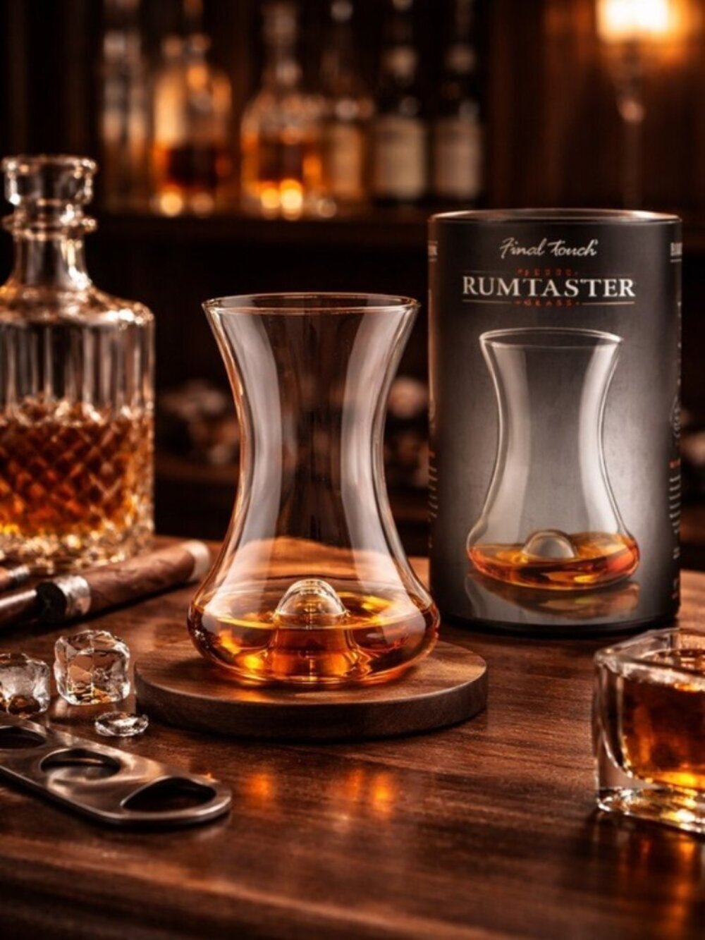Final Touch RumTaster - Curved Rum Tasting Glass 11.8 oz Aroma Enhancing Glass